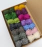 Small Dartmoor Mohair Boucle Loop Wool Yarn Selection Pack Wet Felting