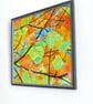 Framed  Oil Painting of Autumn Leaves Square Art  - Image 3