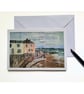 Blank greetings card A5 Kingsand Cornwall from original mixed media painting