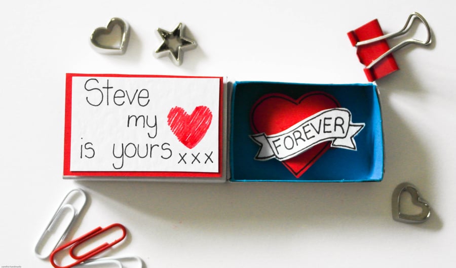 Valentine's day card-Personalised Valentine's Day card-Love gift for him or her