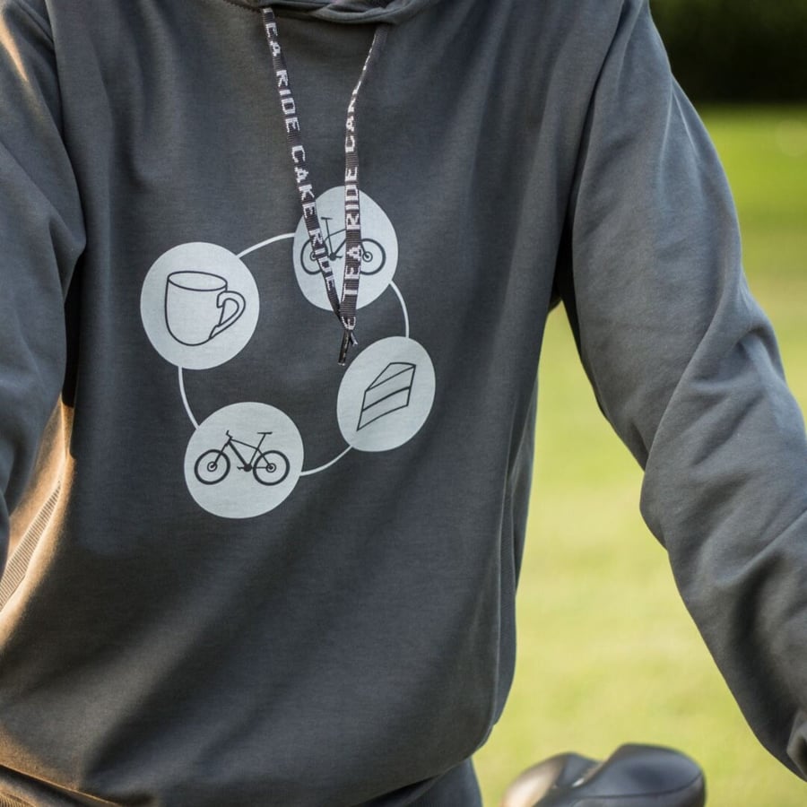 Cycling Hoodie Ride Coffee Cake Hoodie Gift for cyclists MTB gift Bike