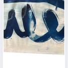 Cyanotypes on scrap paper 
