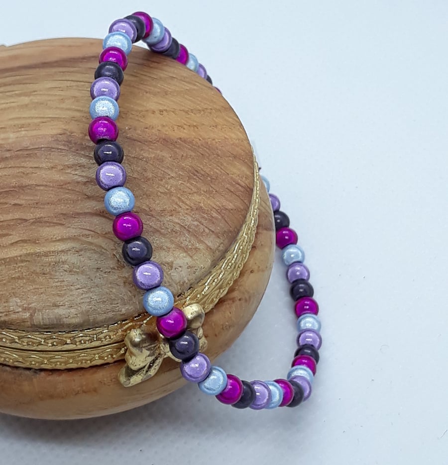 BR356 Mutli colour miracle bead bracelet