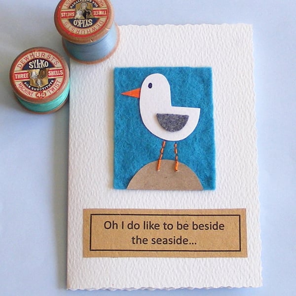 birthday card Seagull handmade