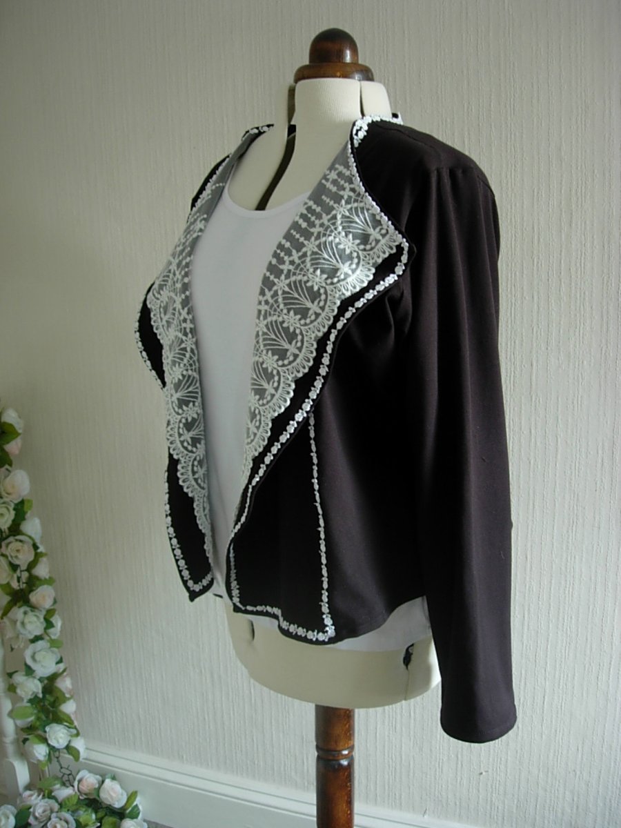 Silky Jersey and Lace Jacket
