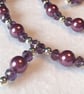 Purple Shell Pearl Jewellery Set - Image 3