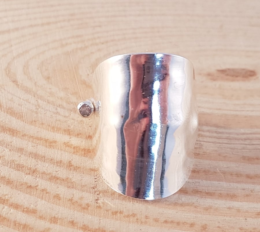 Sterling Silver Upcycled Twist Spoon Ring