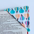 Corner bookmark,  bookmark, hot air balloons, gift for teacher, book lover