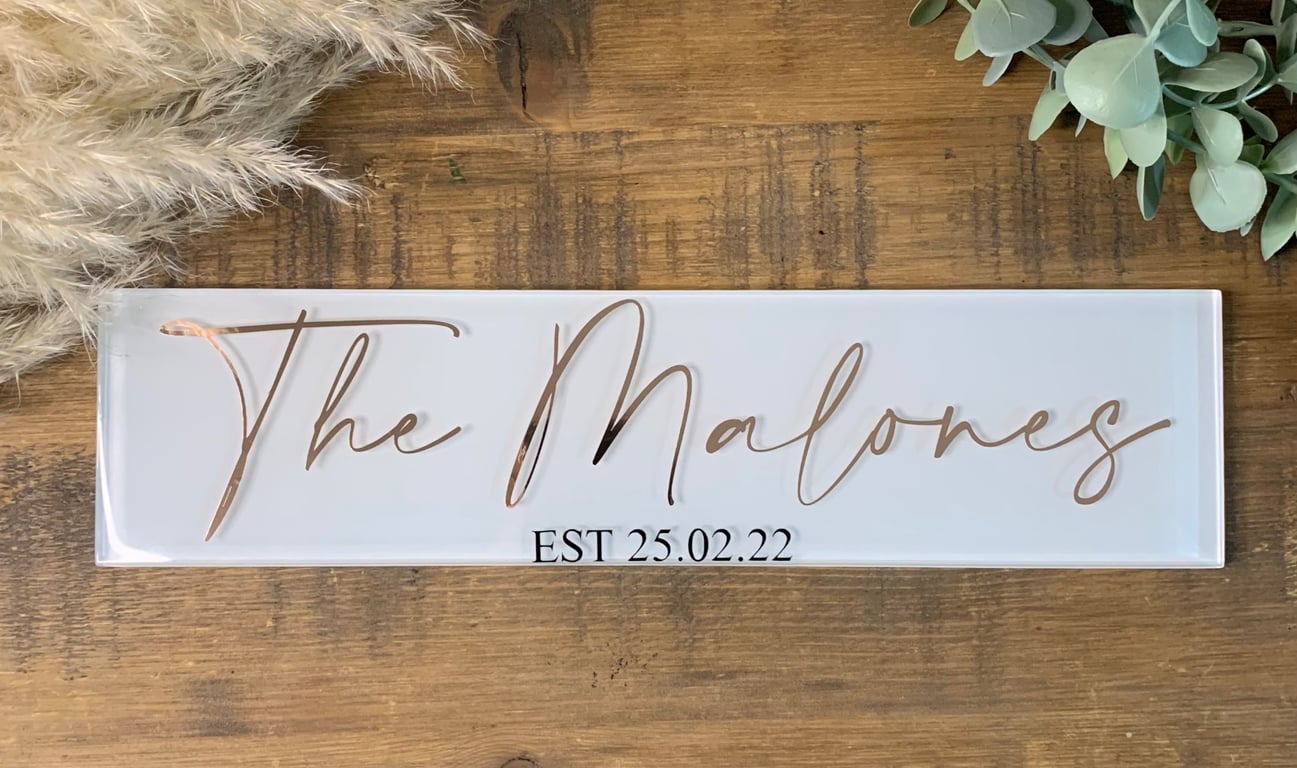 Personalised Wedding Day Gift- Newlyweds sign, top table 