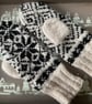 Hand Knitted Ladies Nordic Selbu Design Mittens With A Little Sparkle