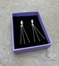 Elegant Sterling Silver Kite Studs with Tassles - Image 1