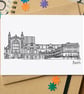 Bath Skyline Greetings Card - Image 1