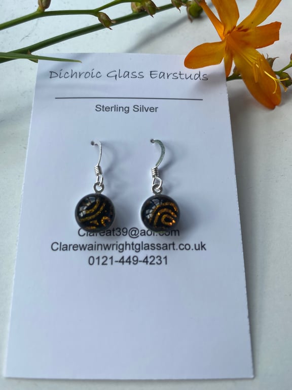 Dichroic Glass Earrings 