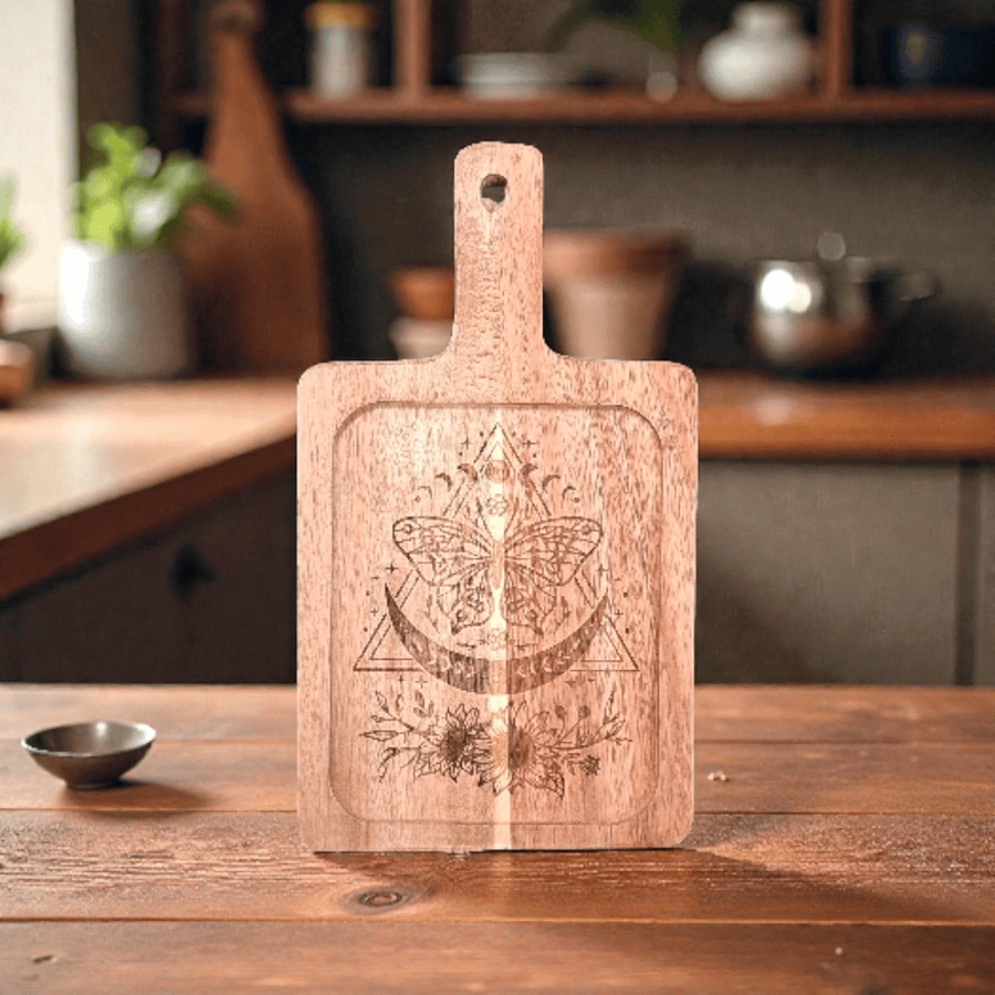 Butterfly Acacia Wood Mini Tray – Nature Inspired Handmade Gift