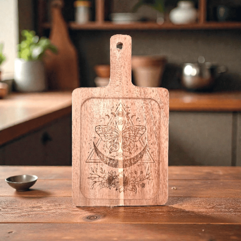 Butterfly Acacia Wood Mini Tray – Nature Inspired Handmade Gift