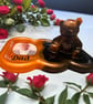 Memorial Resin Bear with Ashes Heart – Human or Pet Keepsake – Cremation Gift 
