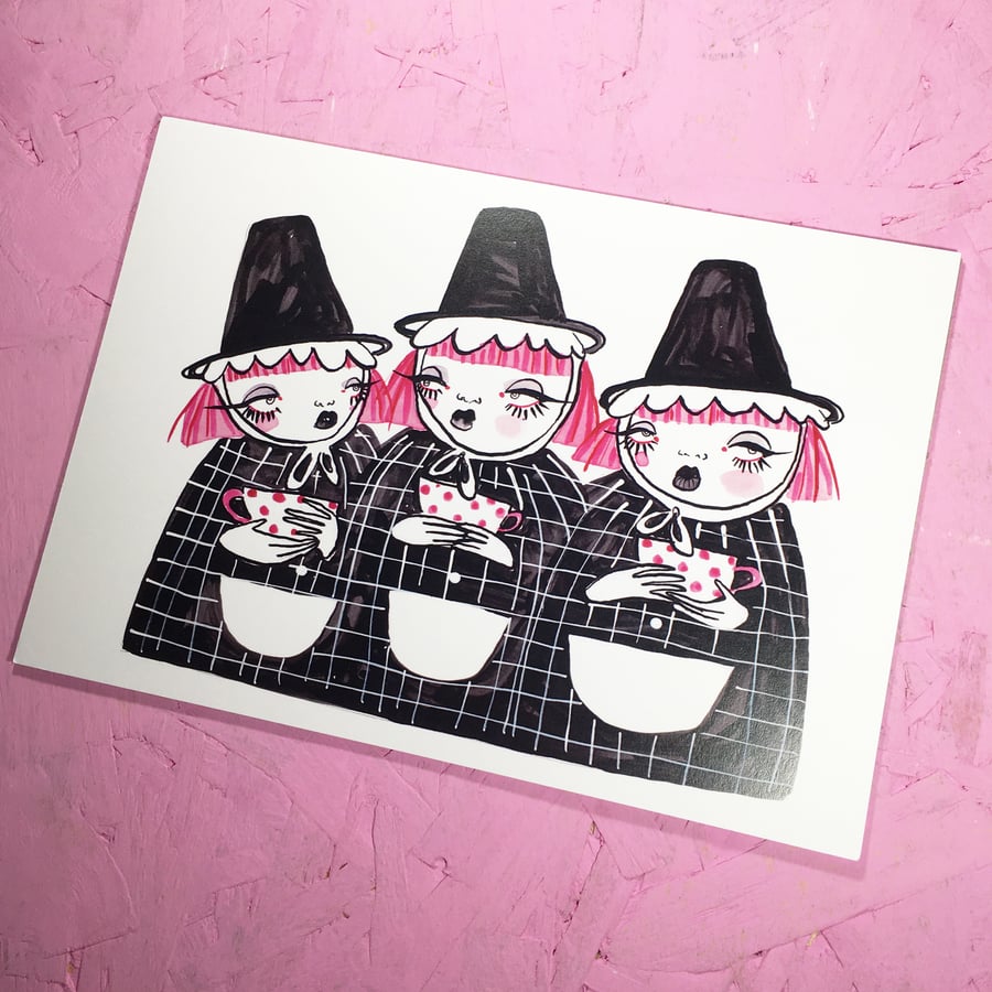 Three Welsh Ladies- Welsh Lady Poster Print available in Small or Large