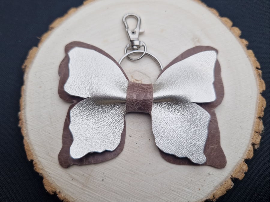 Leather Butterfly Bag Charm