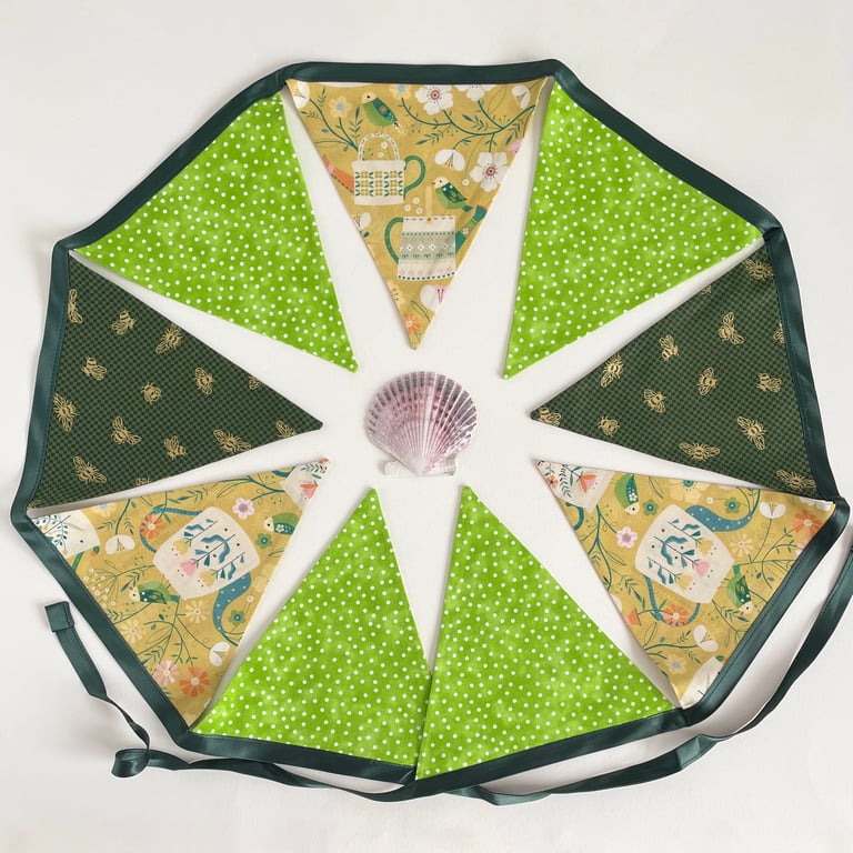 Spring bunting - large - reversible 