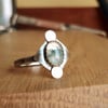 Moss Agate Boho Sterling Silver Ring