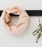 SAMPLE Leopard snood cowl - nectarine and white