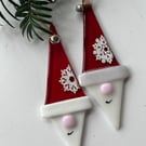 Fused Glass Santa