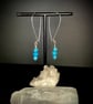 Sterling Silver and Turquoise Howlite Dangle Earrings - Image 4