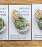 Abstract Embellished Recycled Textile mini button Brooches  - Image 4