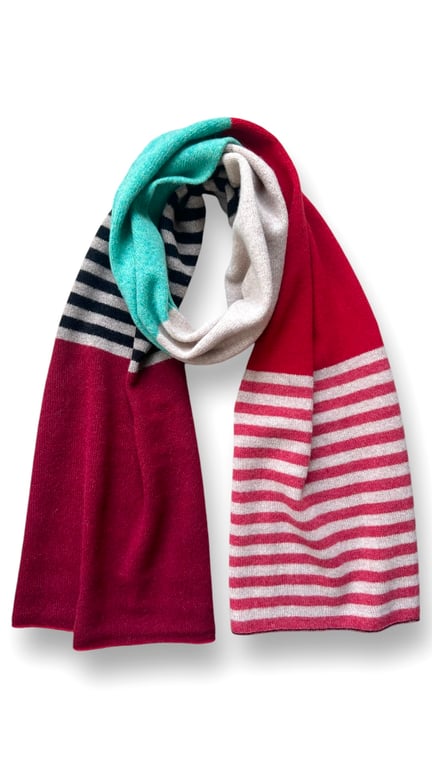 Striped and blocked Big Scarf
