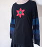Patchwork top with flower applique - Image 7