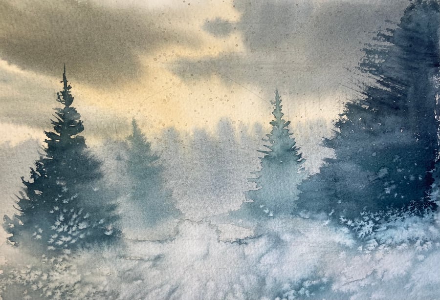 Nordic freeze (Pure Original Watercolour)