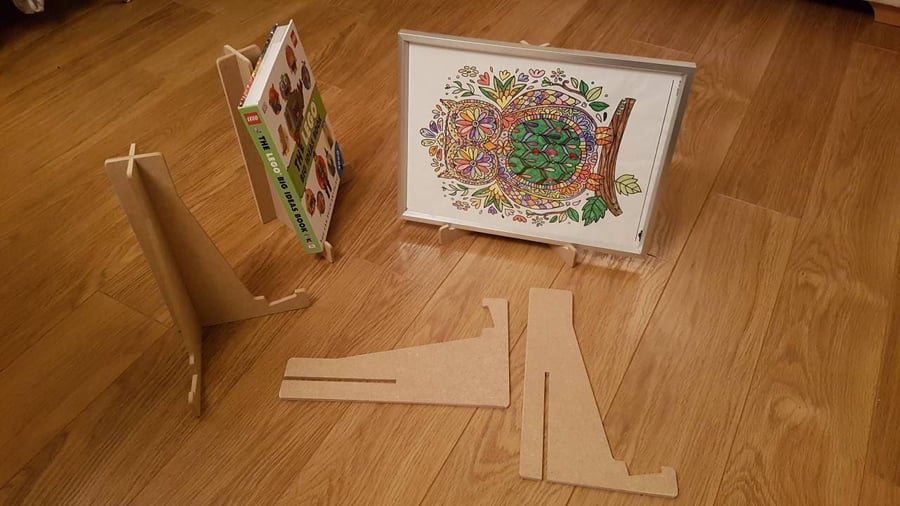 A5 or A6 sized Frame & Book Display Stand. Flat packing - ideal for craft fairs