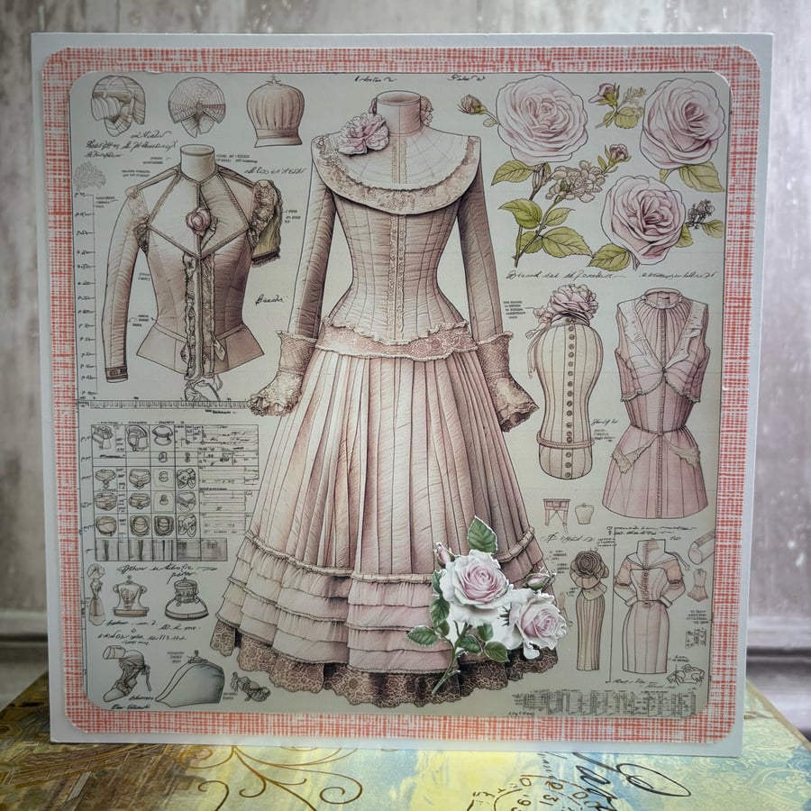 Greeting Card - Vintage Ladies Fashion by Carolee Crafts C225