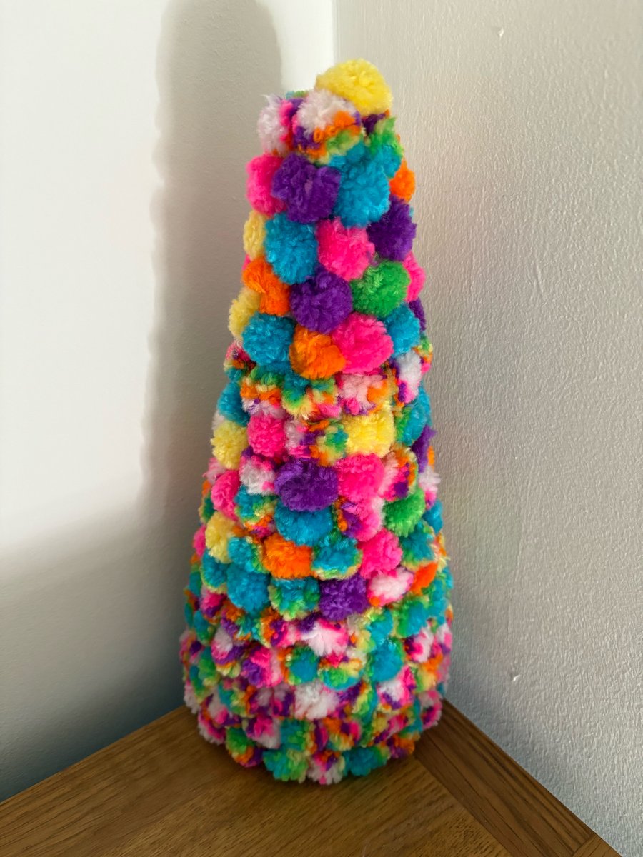 Rainbow pride Pom cone. 