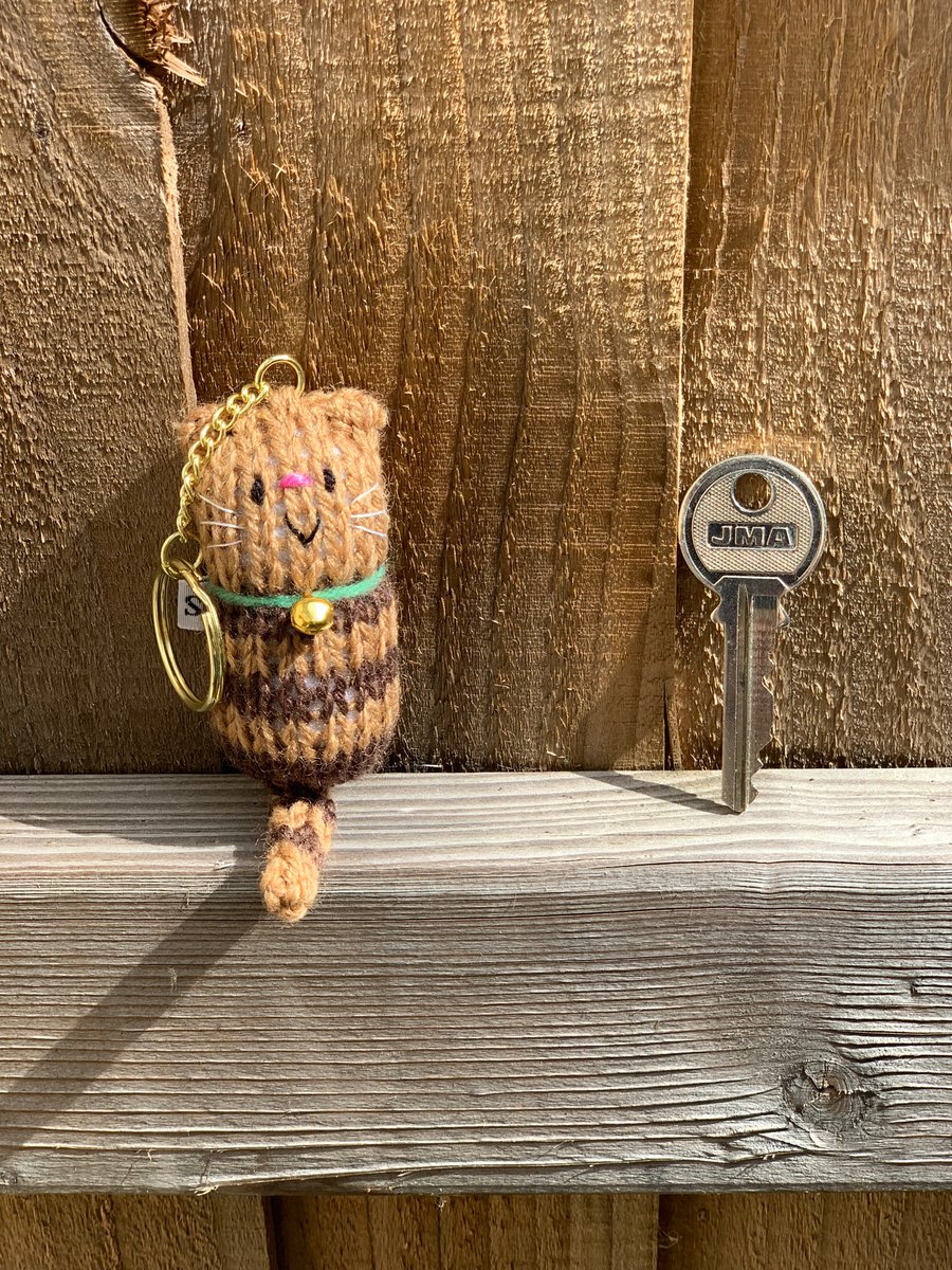 The Original Brown Tabby Fat Cat Keyring 