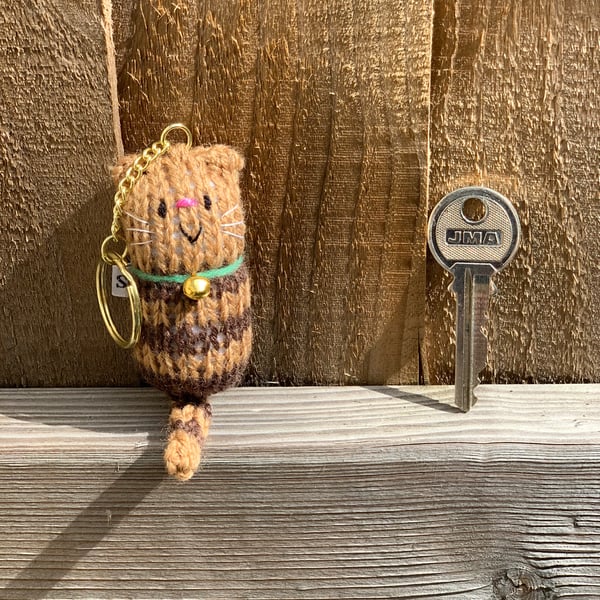 The Original Brown Tabby Fat Cat Keyring 