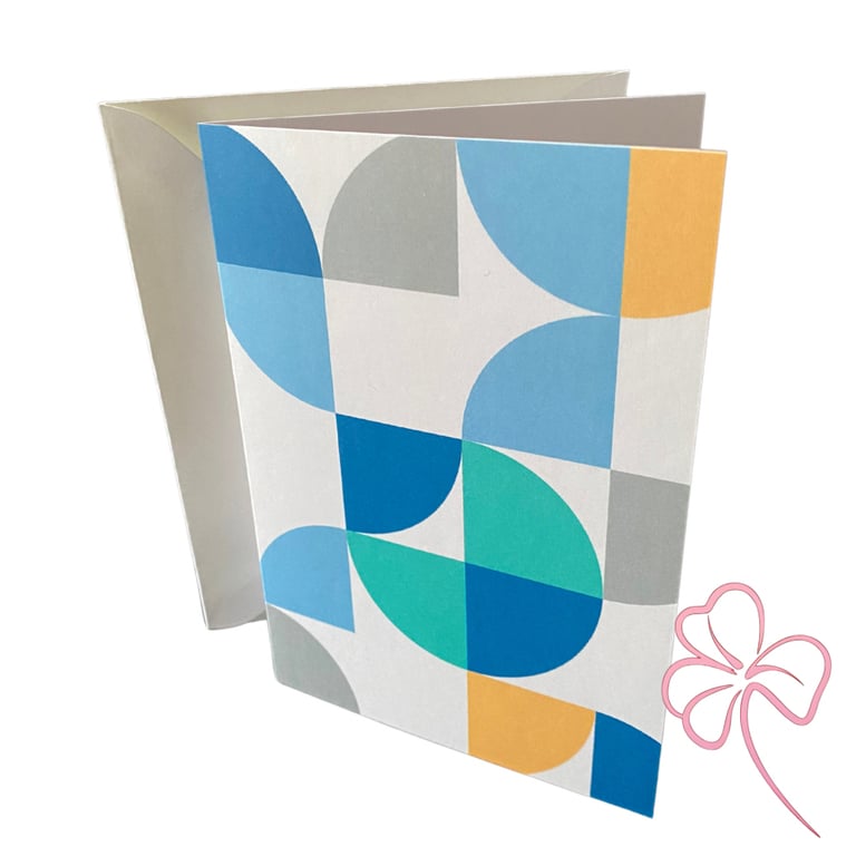 Abstract Shapes Blank Greetings Card