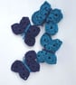 Crocheted cotton butterfly brooch - Image 2