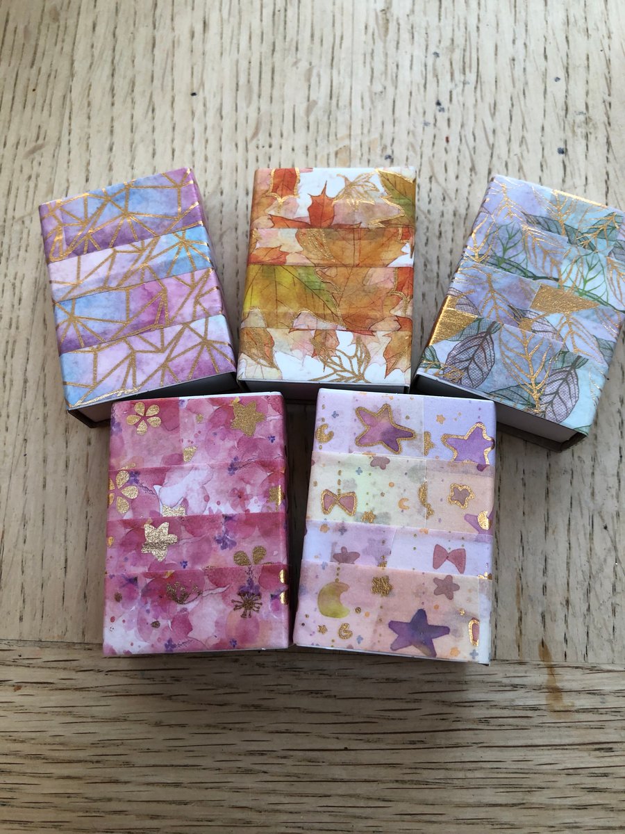 5 x small gift boxes (pinks, purples, autumnal and golds)