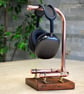 Handmade Copper & Wood Headphone Stand