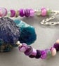 Blue Quartz Bracelet with Agate Magnetic Clasp with Safety Chain  - Image 9