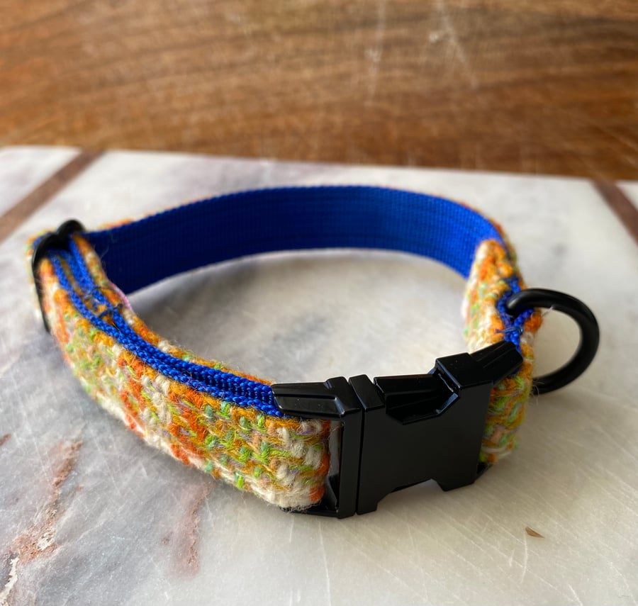 Modern Handcrafted Tweed Dog Collar
