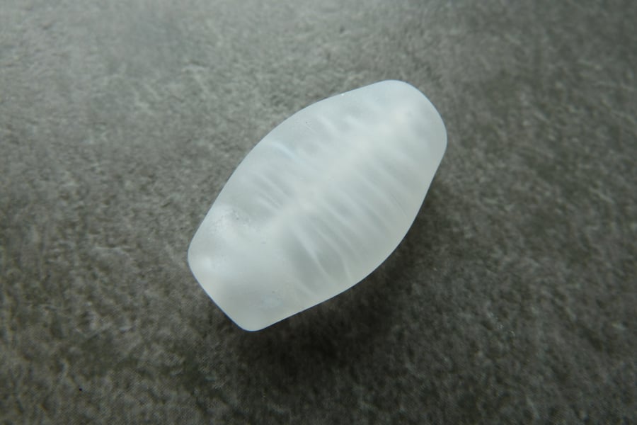 frosted focal lampwork glass bead