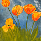 Dancing Tulips lovely Spring flowers 