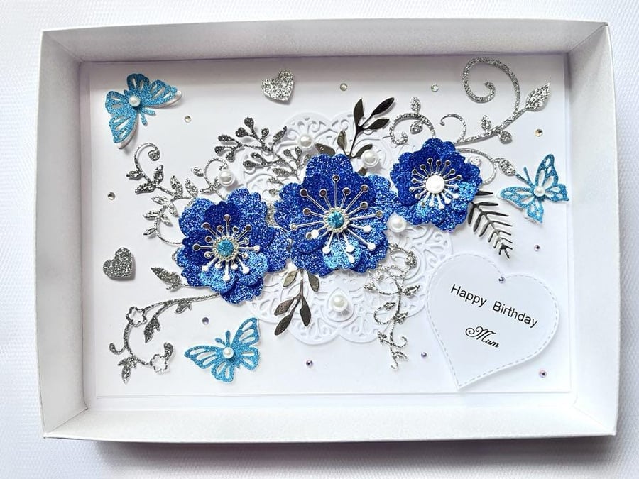 Luxury Handmade Birthday Card for Mum, Wife, Sister, Daughter C004