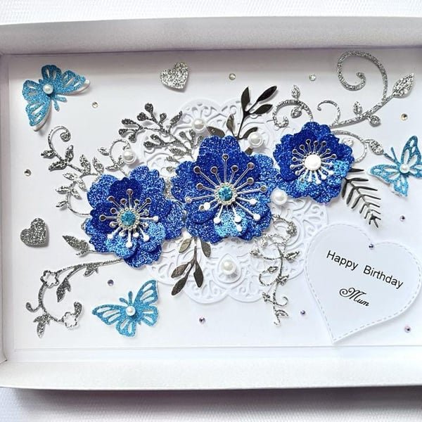 Luxury Handmade Birthday Card for Mum, Wife, Sister, Daughter C004