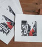 The Shambles Ghosts, York Linocut, Lino Print by Giuliana Lazzerini - Image 3