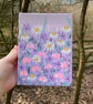 Lilac Wildflowers Acrylic Painting - Image 4