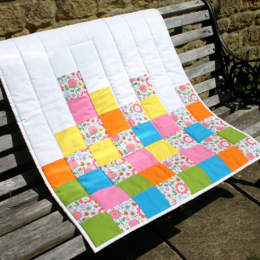 Flowers Baby Quilt or Playmat