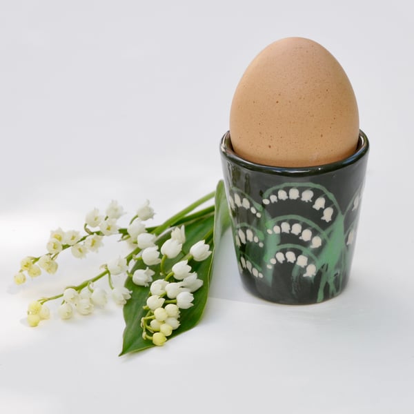 Lily of the Valley Egg Cup - Hand Painted